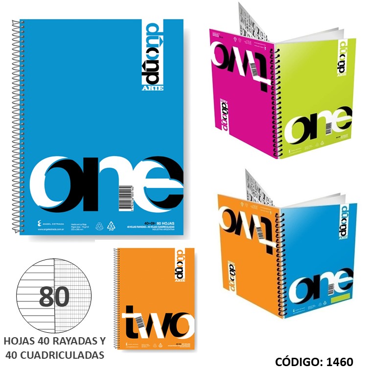 Cuaderno a4 t/d arte duo pp / x80h