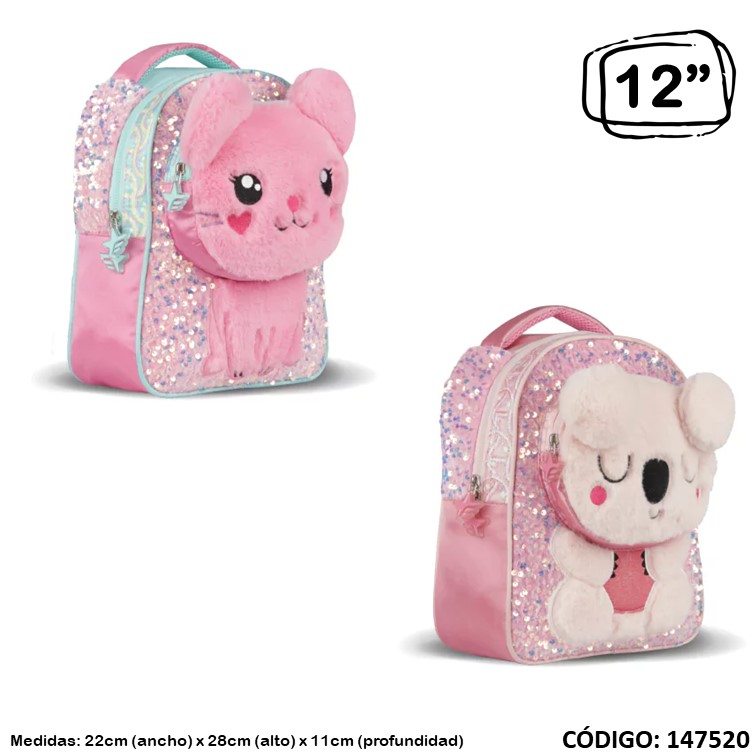 Mochila jardín footy 12"" furry pets