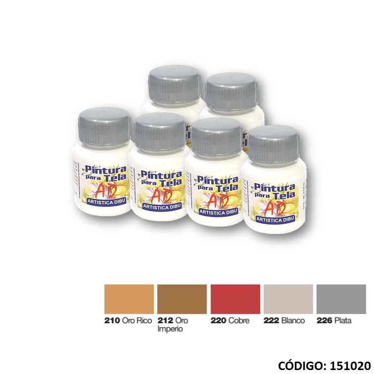 Artículo pint. tela ""ad"" perlada 40ml. (44) colores