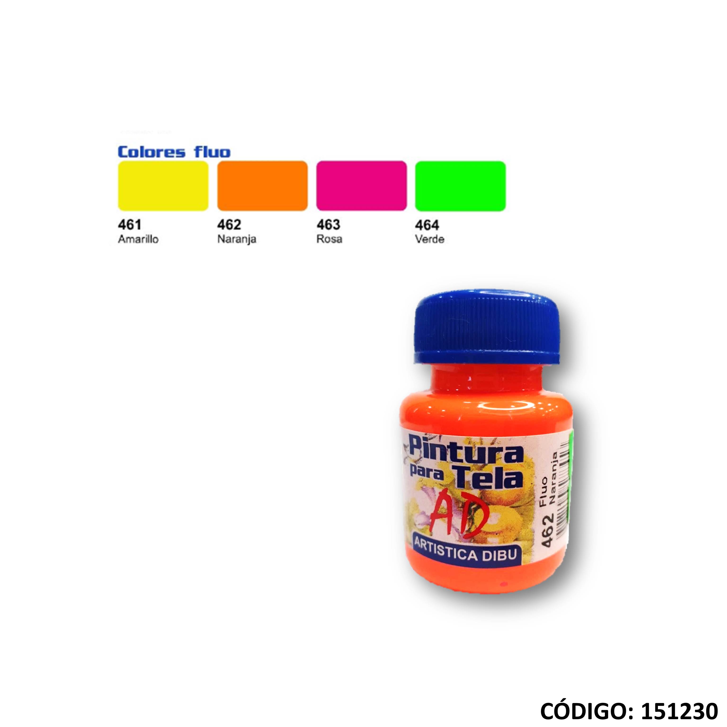 Artículo pint. tela ""ad"" fluo 40ml. (44) colores