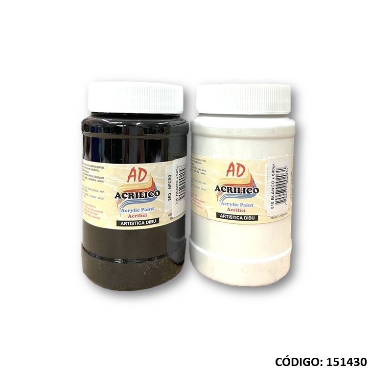 Artículo pint. acrilica ad 600 g b/n