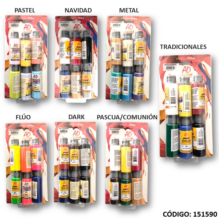 Artículo pint. acrilica ad 60ml. surtido