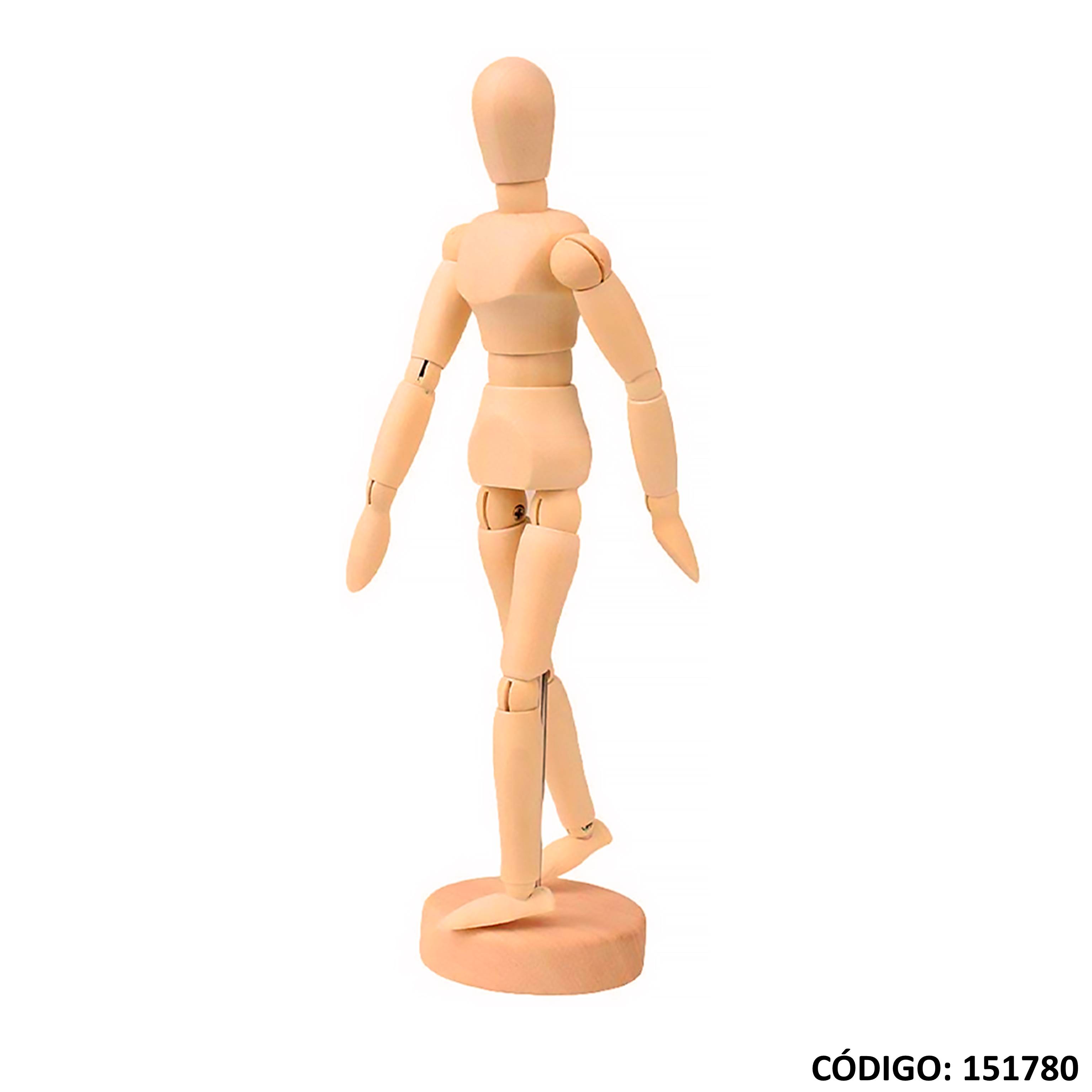 Artículo muñeco articulado madera 20cm