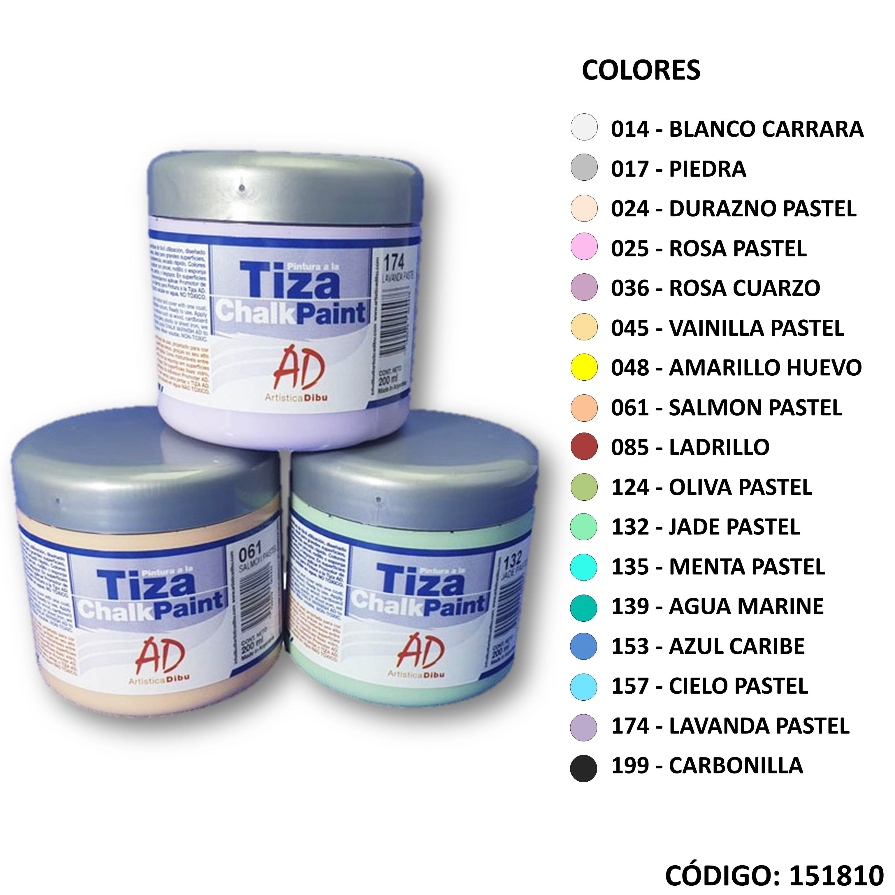 Artículo pint. tiza ad 200ml color