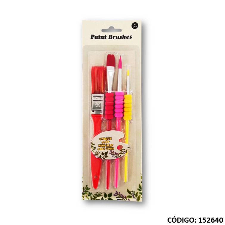 Artículo pinceles ergonomicos + pinceleta x4piezas