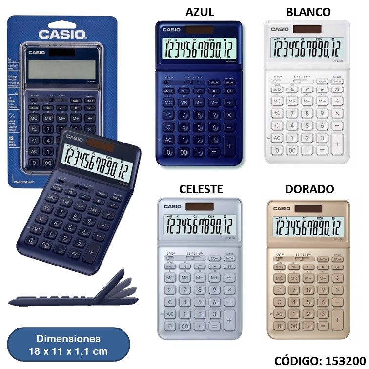 Calculadora casio jw-200sc 12 dig