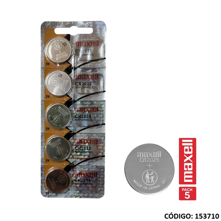 Pilas maxell litio boton cr2025