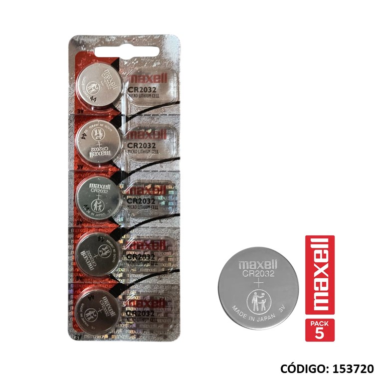 Pilas maxell litio boton cr2032
