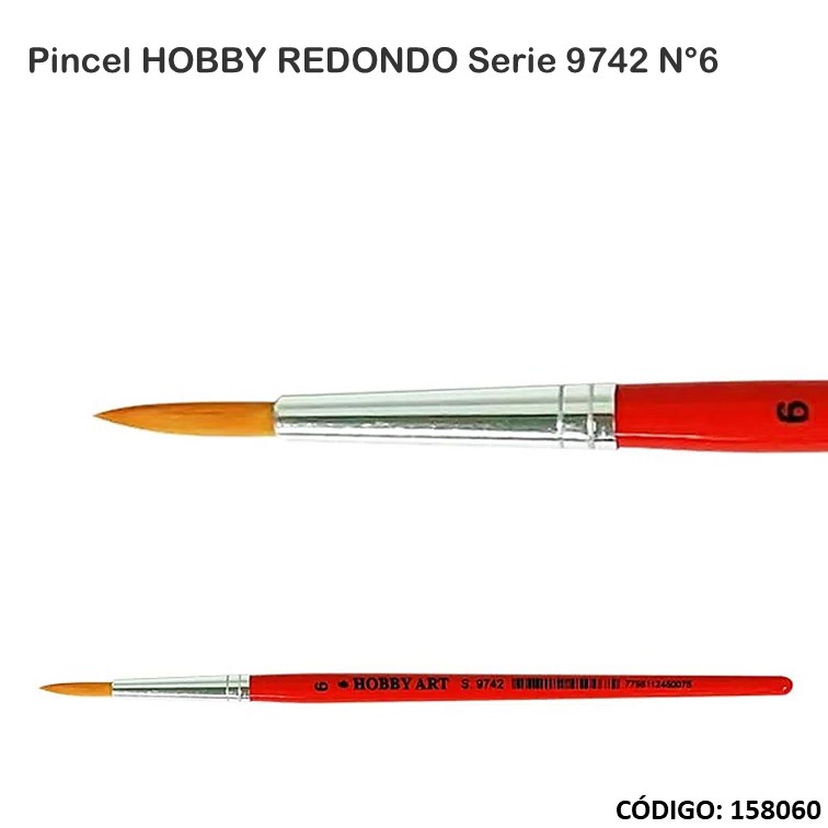Artículo pincel hobby redondo s.9742 n°6