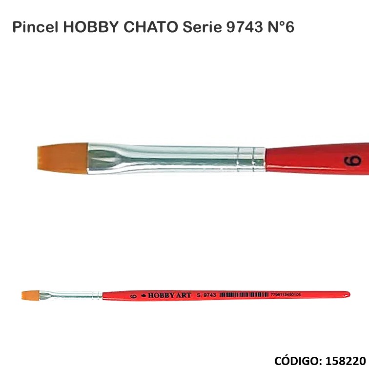 Artículo pincel hobby chato s.9743 n°6