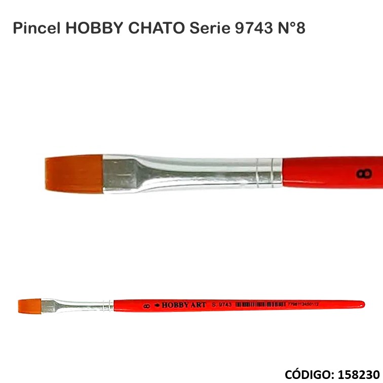 Artículo pincel hobby chato s.9743 n°8