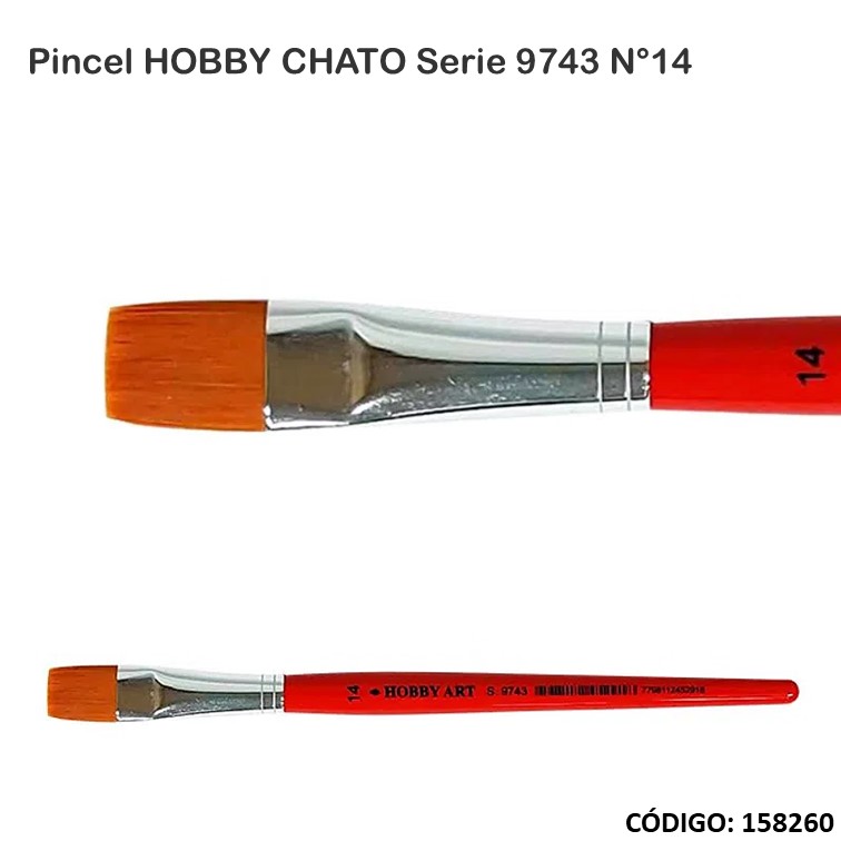 Artículo pincel hobby chato s.9743 n°14
