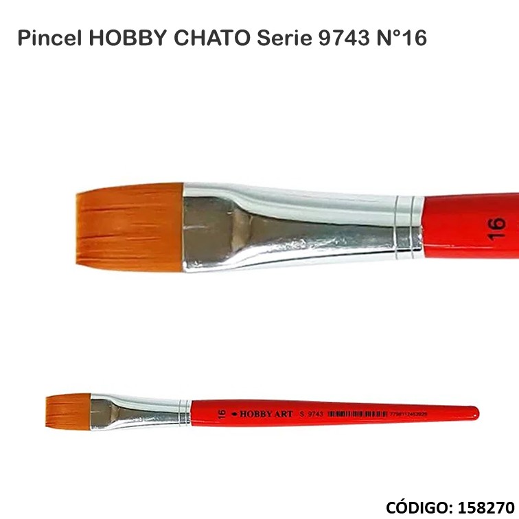 Artículo pincel hobby chato s.9743 n°16