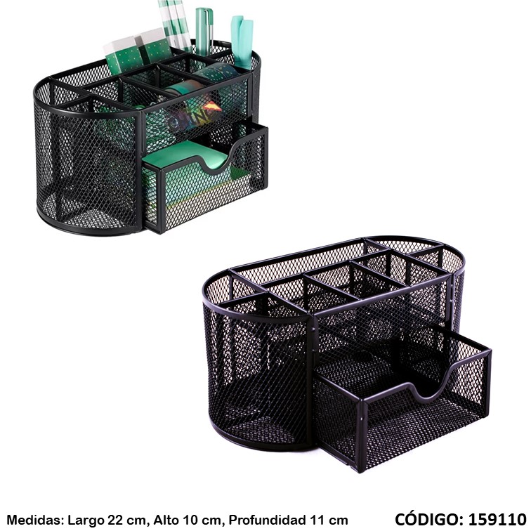 Organizador c/cajon malla metal