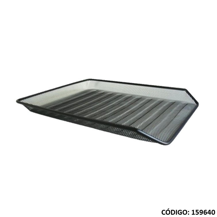 Bandeja malla metal simple negro