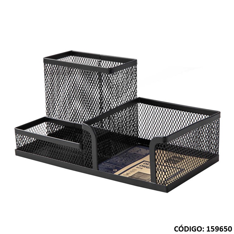 Organizador malla metal negro