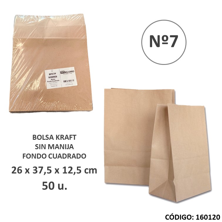 Bolsa kraft s/manija 26x37,5 nº7