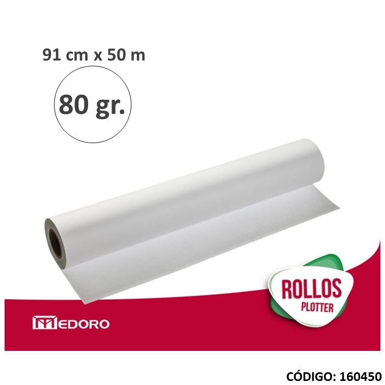 Rollos plotter 91cm. x 50m. 80 g