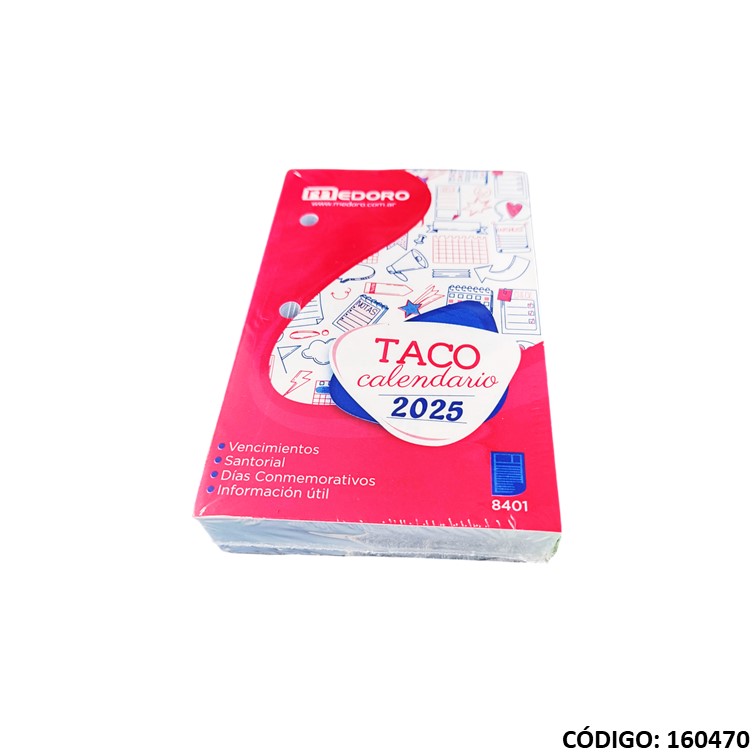 Taco calendario medoro 2025
