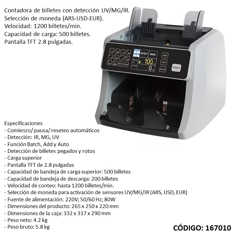Maquina contar billetes daihatsu d+cb1000s