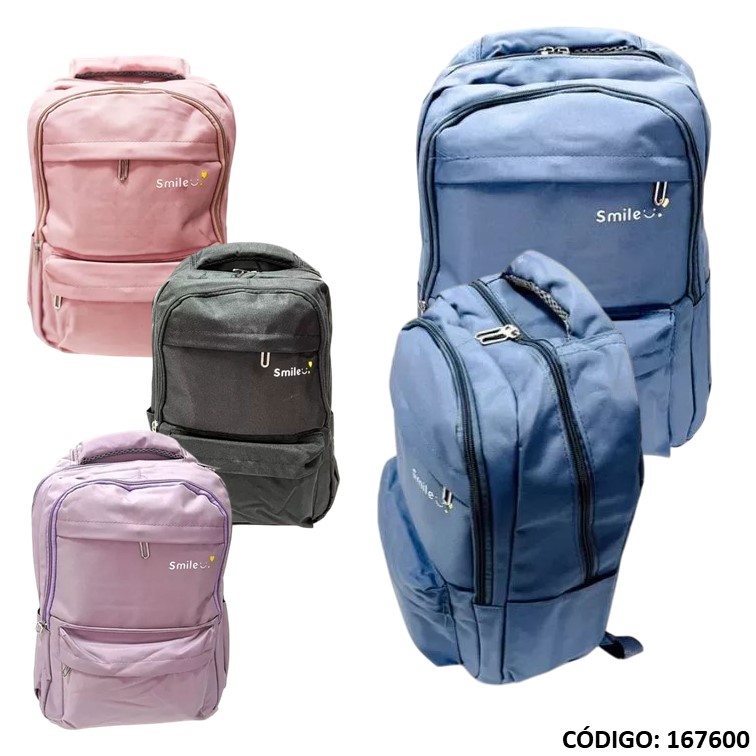 Mochila impacto 17"" urbana smile ml-moch13