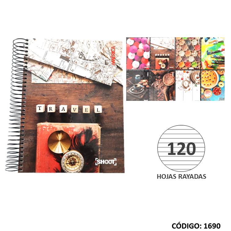 Cuaderno t/e 16x21 t/d america shoot x120h