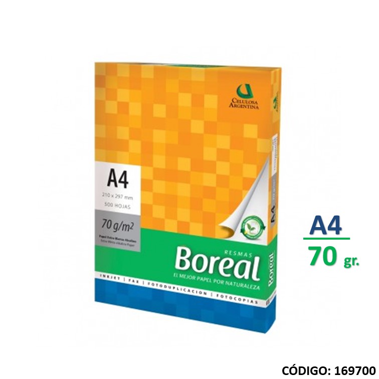 Resma boreal a4 70 g