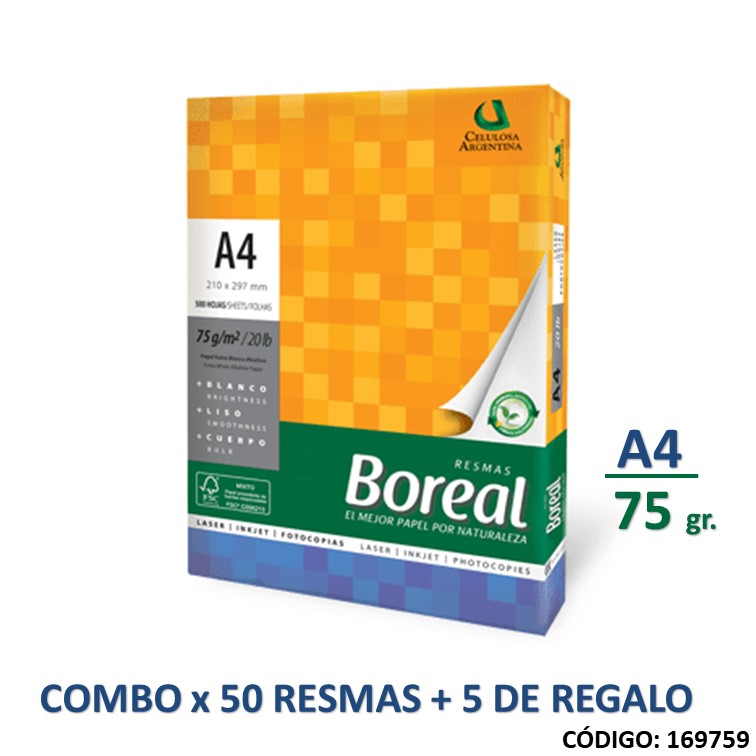 Resma boreal a4 75 g x "" "" (r169750)