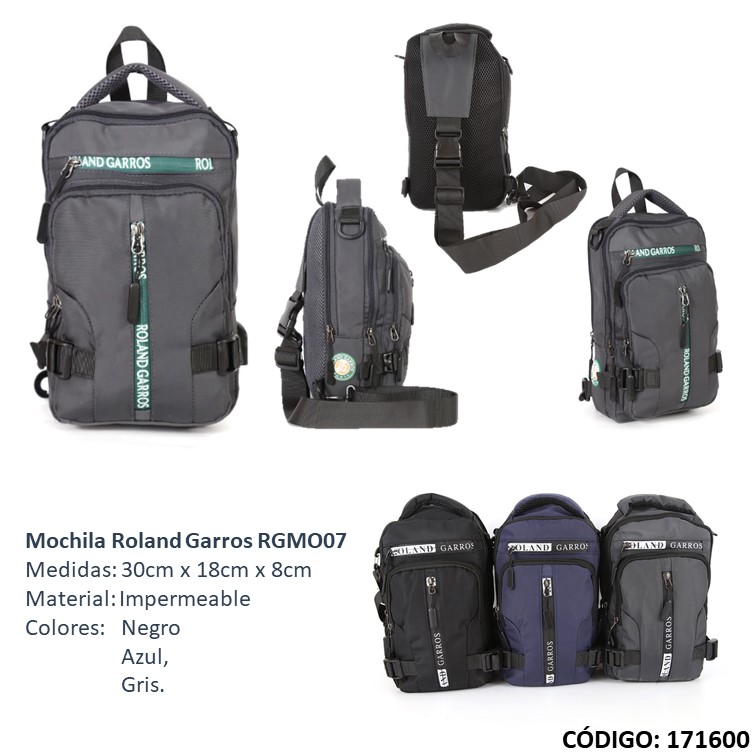 Mochila roland garros 12"" rgmo07 cruzada