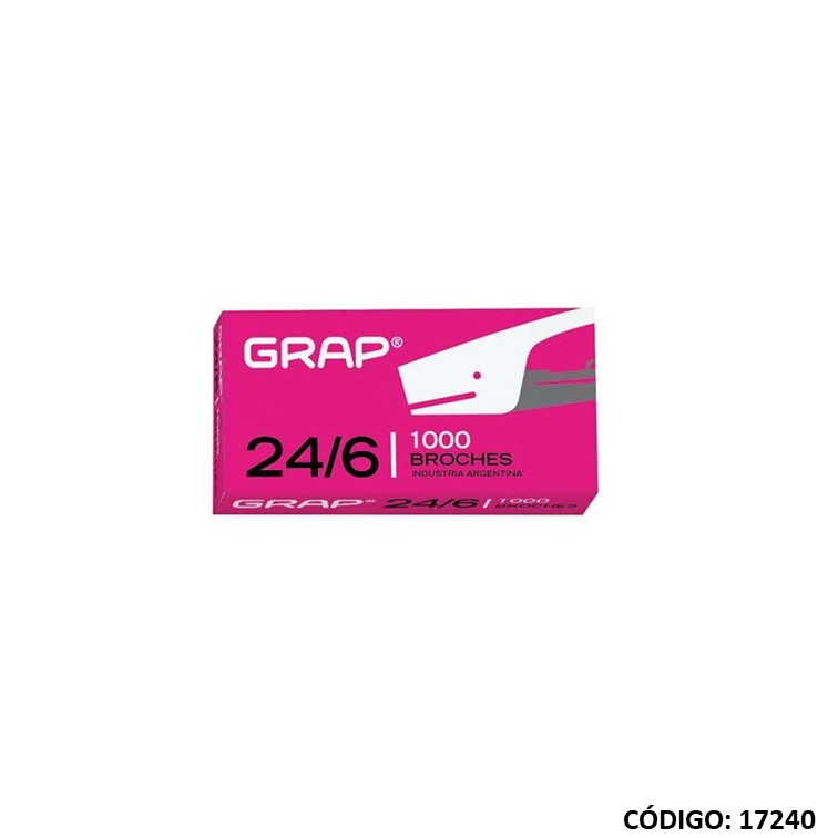 Broches p/maq. grap 24/6 x1.000