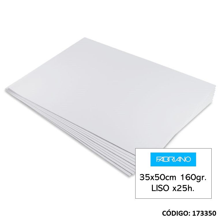Papel p/dib fab. 35x50 160 g liso x25h