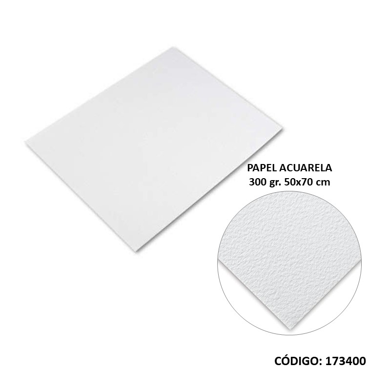 Papel p/acuarela 300 g 50x70 x12h