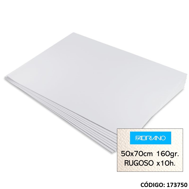 Papel p/dib fab. 50x70 160 g rugoso x10h