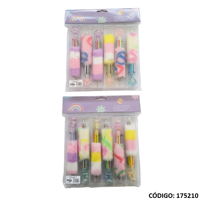 Fantasía bolígrafo mp 6 colores c/plush 25-287/8