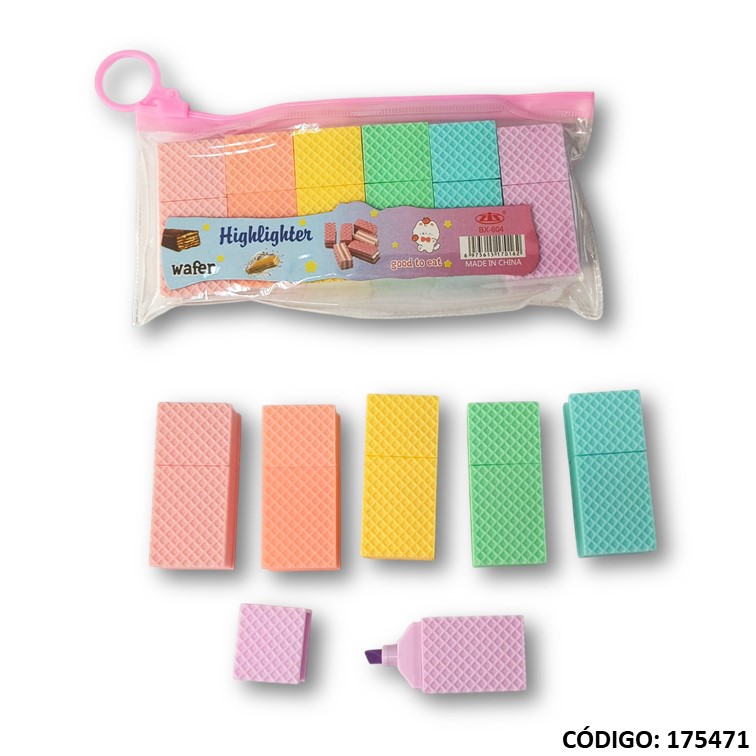 Fantasía resaltador mp mini oblea x6 colores