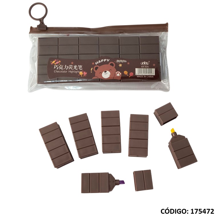 Fantasía resaltador mp mini chocolate x6 colores