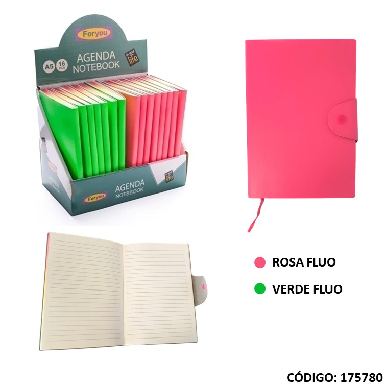 Fantasía libreta t/flex. a5 fluo x80h