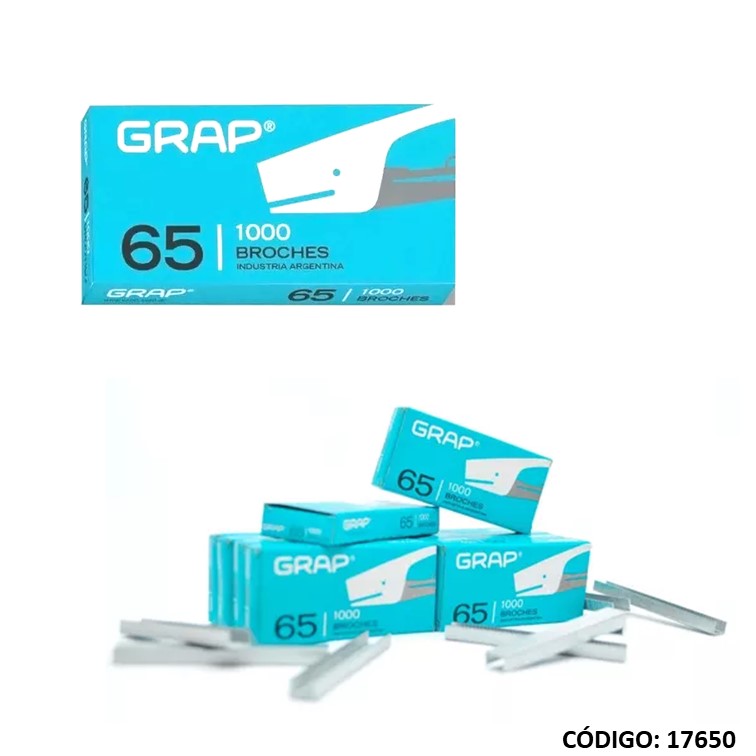 Broches p/maq. grap 65 x1.000