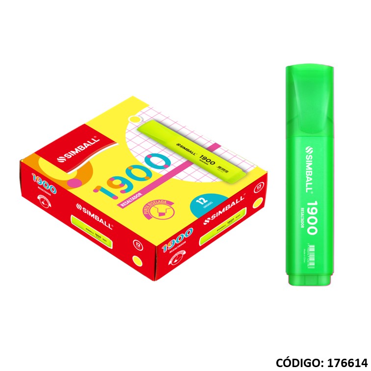 Resaltador simball chato 1900 verde