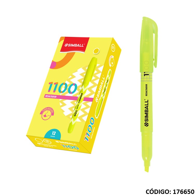 Resaltador simball fino 1100 amarillo
