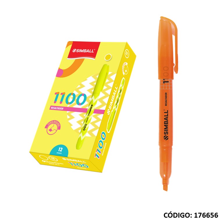 Resaltador simball fino 1100 naranja