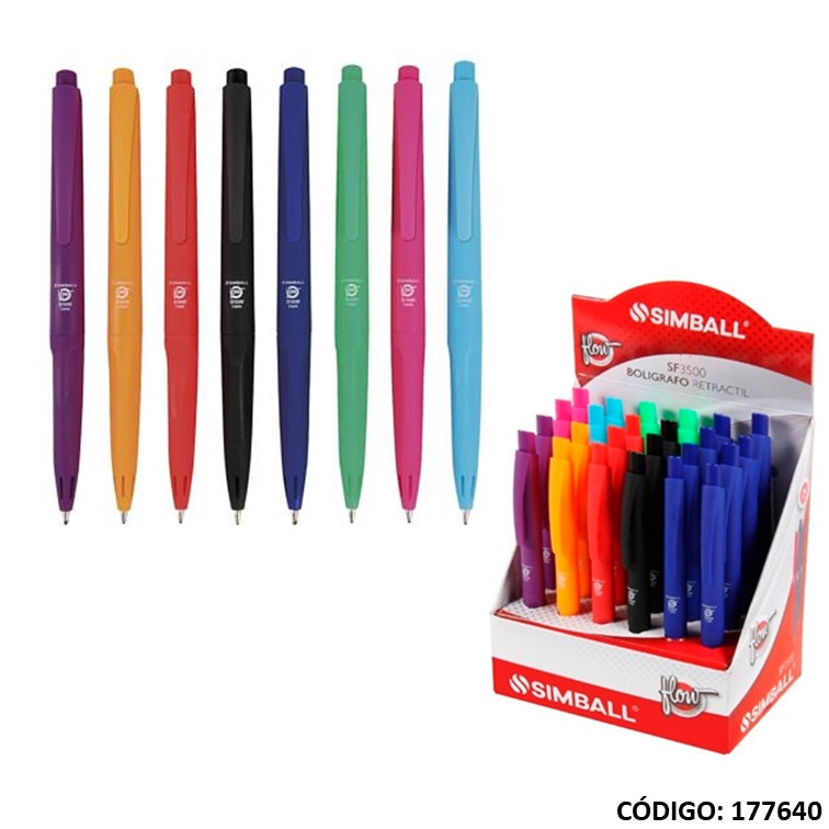 Bolígrafo retráctil simball flow 3500
