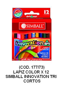 Lapiz/color simb. innovation x12 cortos