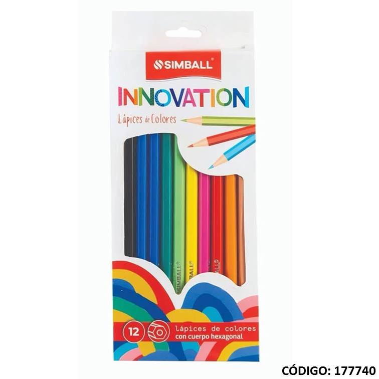 Lapiz/color simb. innovation x12 largos