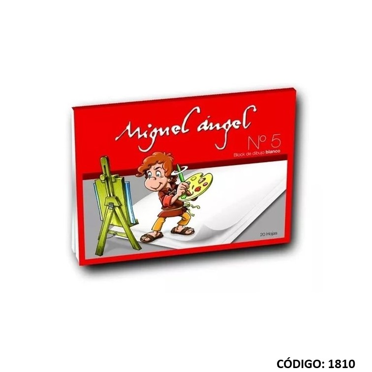 Block 5 dibujo blanco m. angel x20h