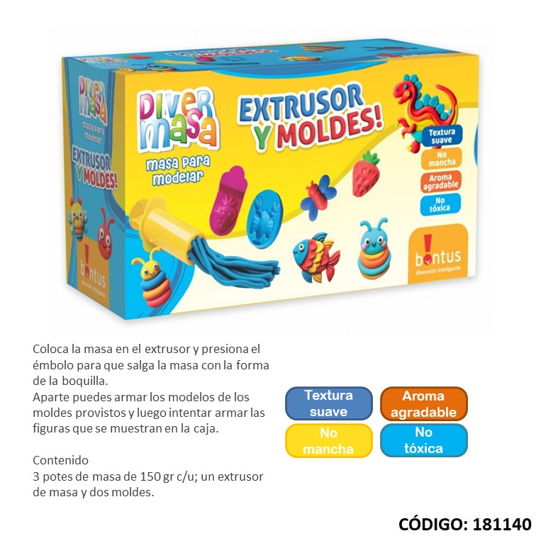 Masa bontus extrusor y moldes 487