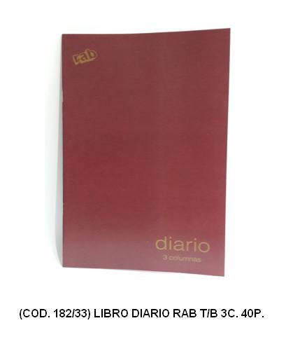 Libro rab diario t/b 3 colores40p -16