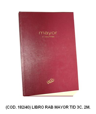 Libro rab mayor t/d 3 colores 2m -36