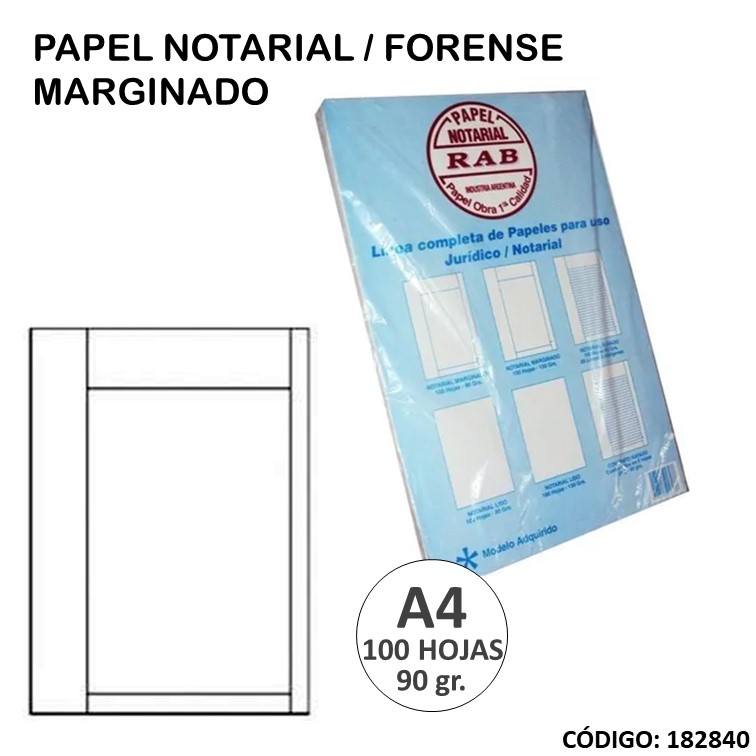 Papel forense marginado x100h