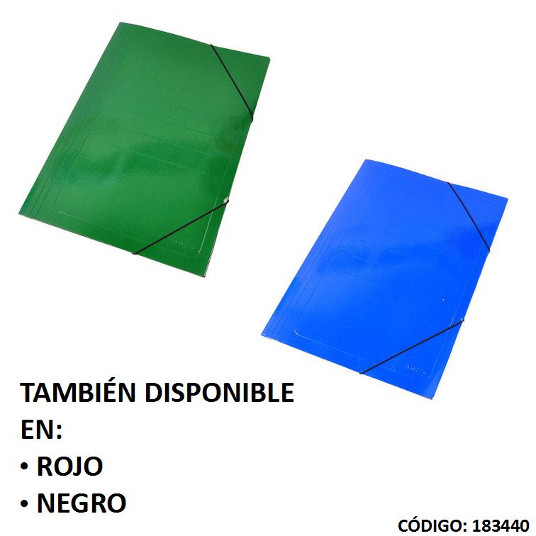 Carpeta c/elastico oficio color